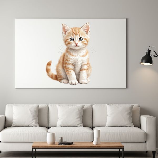 Whiskered Cutie Portrait A high-resolution image of a cute domestic cat in its early stage of development.
