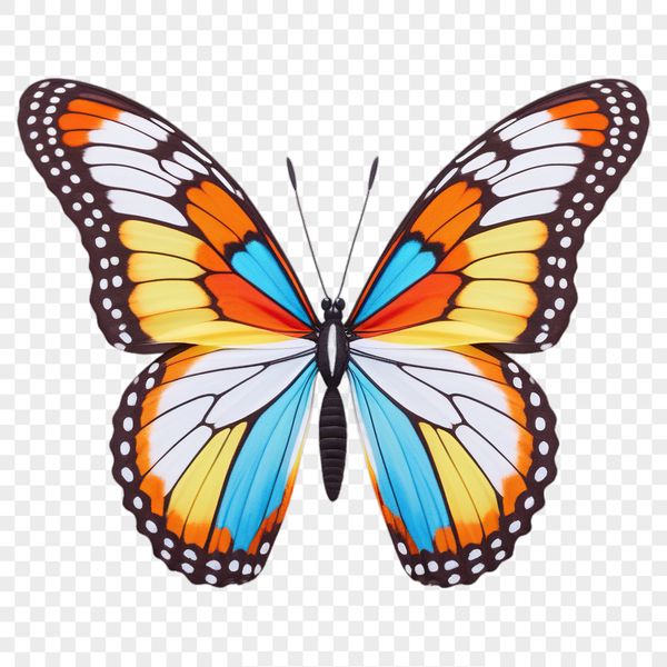Large, transparent butterfly PNG with a clear background for commercial or personal use.