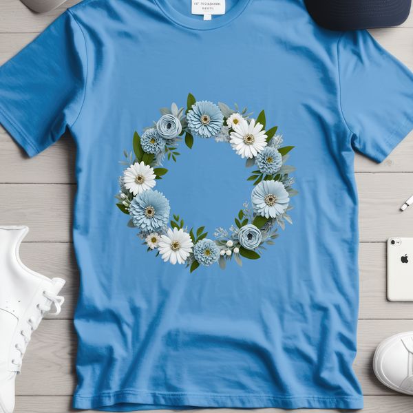 Beautiful Transparent Wreath Design A high-resolution transparent floral wreath made up of colorful flowers in various shapes and sizes.