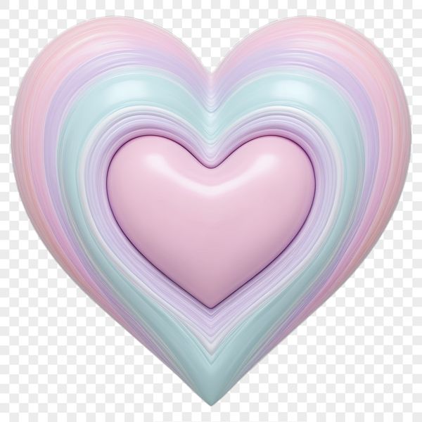 Simple Heart Graphic A simple, transparent heart graphic with a clear background.