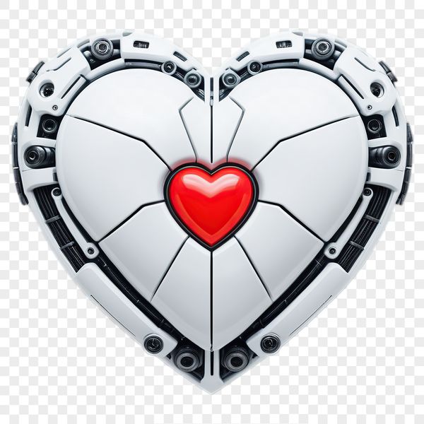 Beautiful Love Symbol with Clear Background A simple heart icon with a transparent background.