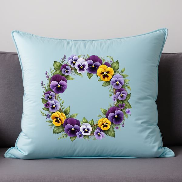 Beautiful Floral Garland on Transparent Background Floral wreath design made up of flowers and foliage on a transparent background.
