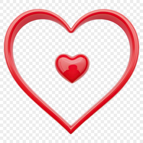 A high resolution love heart icon in PNG format for commercial and personal use.