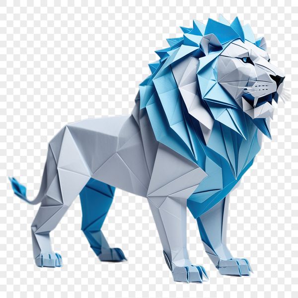 Large image of a lion with clear background, suitable for high-resolution printing or web design.