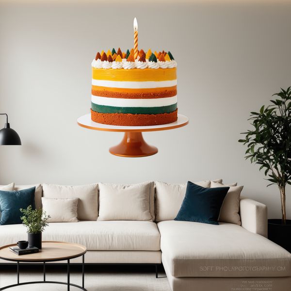 High-Res Food Image High-resolution transparent PNG image of a birthday cake for commercial or personal use.