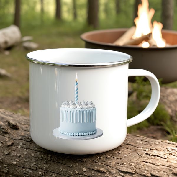 A high-resolution transparent image of a colorful birthday cake with frosting and candles.
