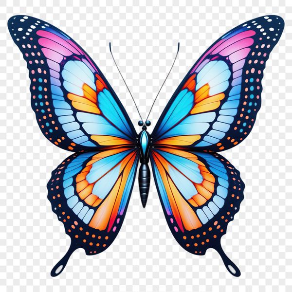 Free High Resolution Image A colorful insect with large wings and slender body.