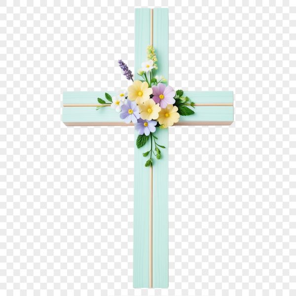 A Clear Background Crucifix Design A simple, high-resolution PNG image of a crucifix with a clear background.
