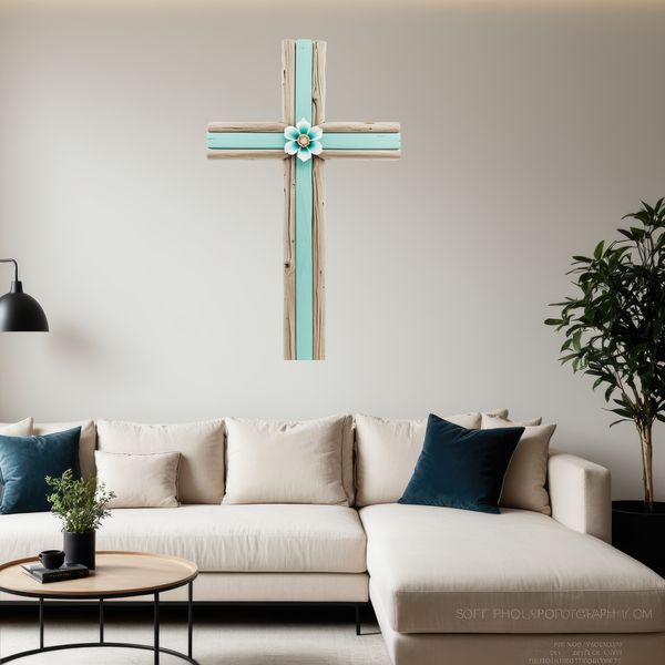 A transparent PNG image of a simple crucifix icon.