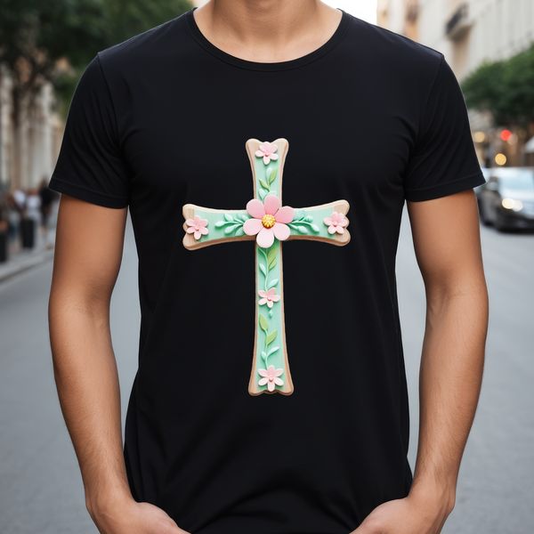 Detailed Religious Symbol PNG Image A clear transparent image of a cross with intricate details and no background.