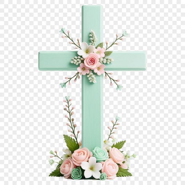 White Crucifix PNG on Transparent Background A simple, high-resolution PNG image of a white crucifix on a transparent background.