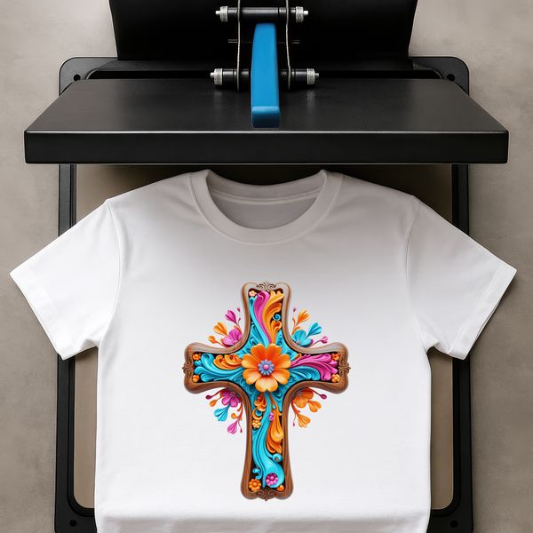 A simple crucifix icon with a clear background, suitable for print and digital use.