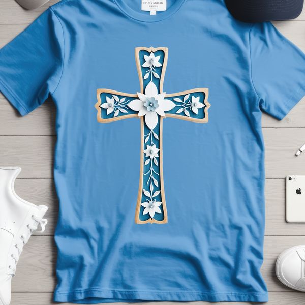 Beautiful Crucifix PNG Image with Clear Background A transparent PNG image of a cross with intricate details and a clear background.