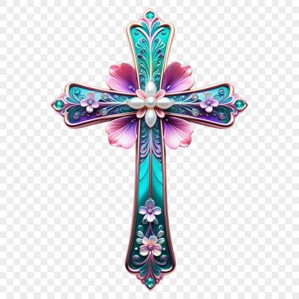 A digital illustration of a cross in a simple yet elegant design suitable for various personal and commercial uses.