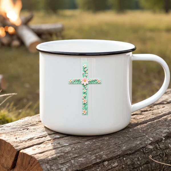 Beautiful Floral Cross Clipart A high resolution, transparent png image of a simple cross with floral details.