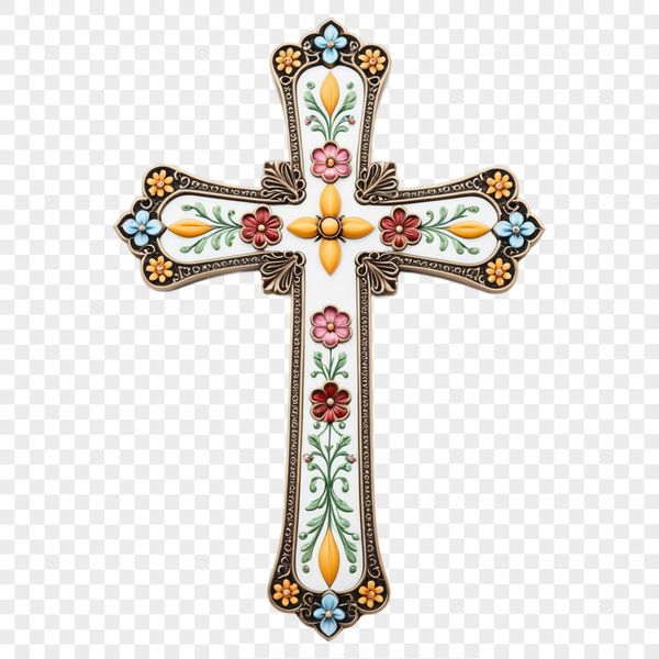 Simple Transparent Cross A clear and simple cross in a transparent background, suitable for various uses such as web design or DIY projects.
