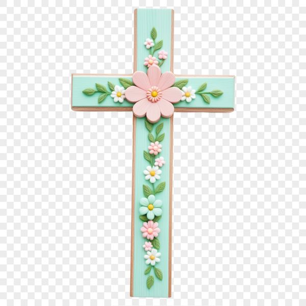 Transparent PNG image of a crucifix on a clear background for commercial and personal use.