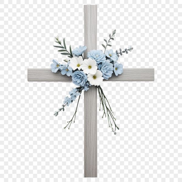 A simple, high-resolution image of a crucifix with a clear background.