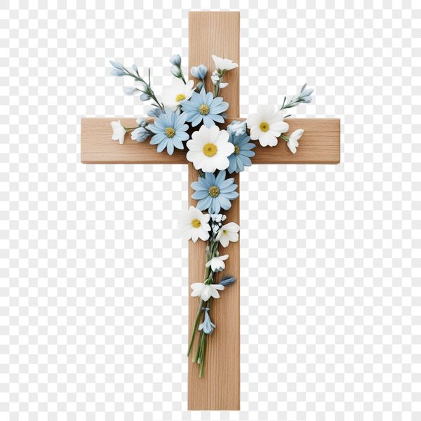 A high-resolution PNG image of a crucifix with a clear background.