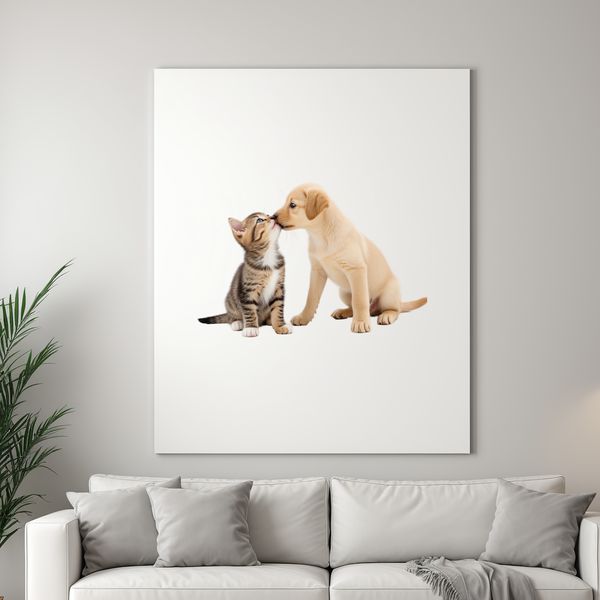 High-Res Transparent Animal Image Download A high-resolution transparent PNG image of a cute puppy kitten hybrid animal.