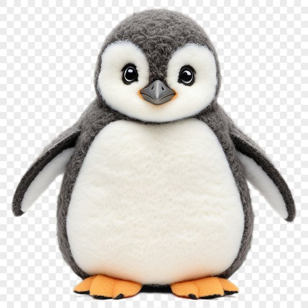 High-Res Png Image of Cute Penguin A close-up view of a baby penguin, depicted in high resolution PNG format.