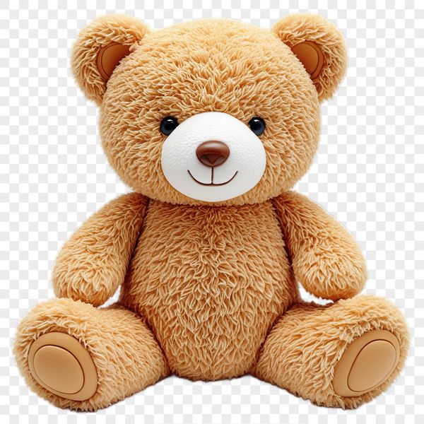 Adorable Cuddly Companion PNG A large, high-resolution PNG image of a cute teddy bear with a transparent background.