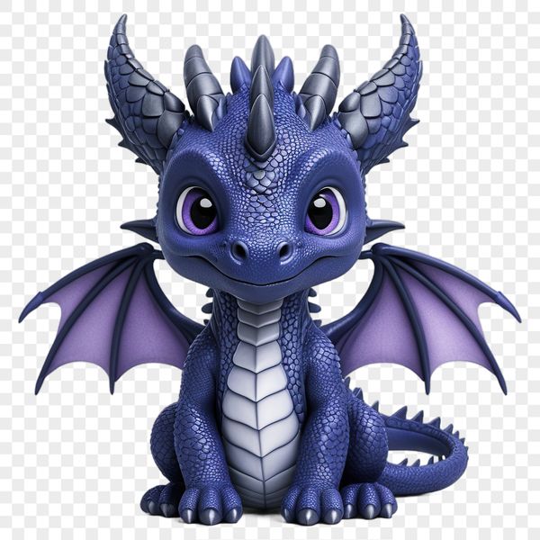 A detailed, high-resolution transparent PNG image of a mythical dragon with a clear background.