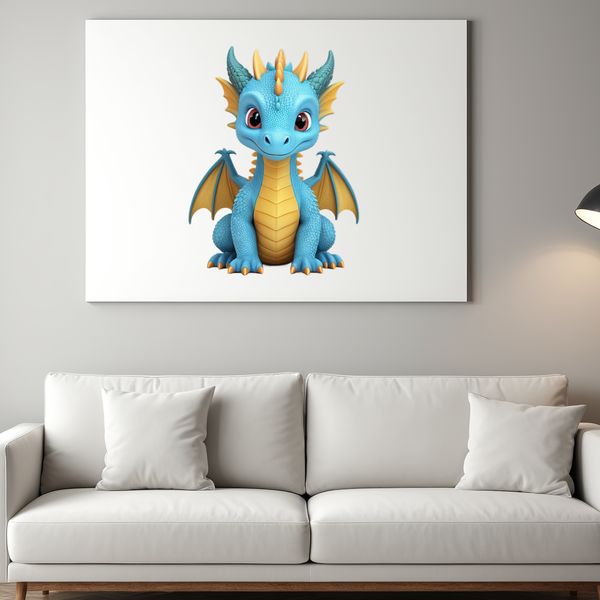 Colorful Mythical Beast Design A digital illustration of a mythical creature with scales and wings.