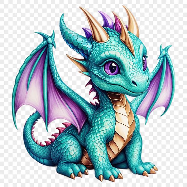 A high-resolution transparent PNG image of a mythical creature in a clear background.