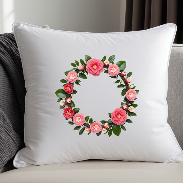 Procreate Ready Flower Wreath Clip Art A high-resolution floral wreath with transparent background, ideal for commercial use or personal projects.