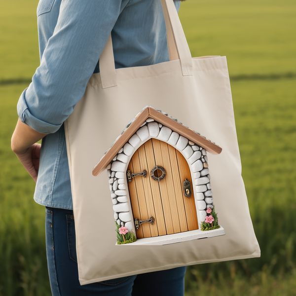 Whimsical Fairy Portal A small fairy door with intricate details on a transparent background.