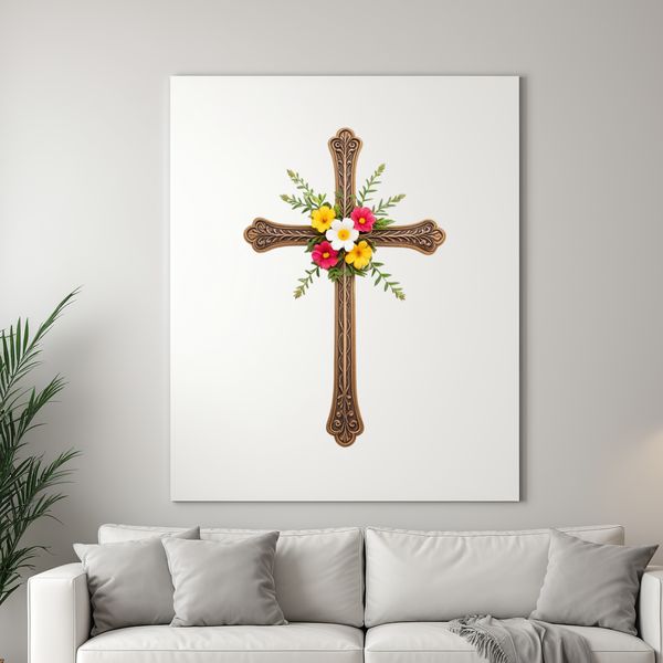 Beautiful Christian Cross Symbol PNG A high-resolution transparent PNG graphic of a Christian cross symbol.