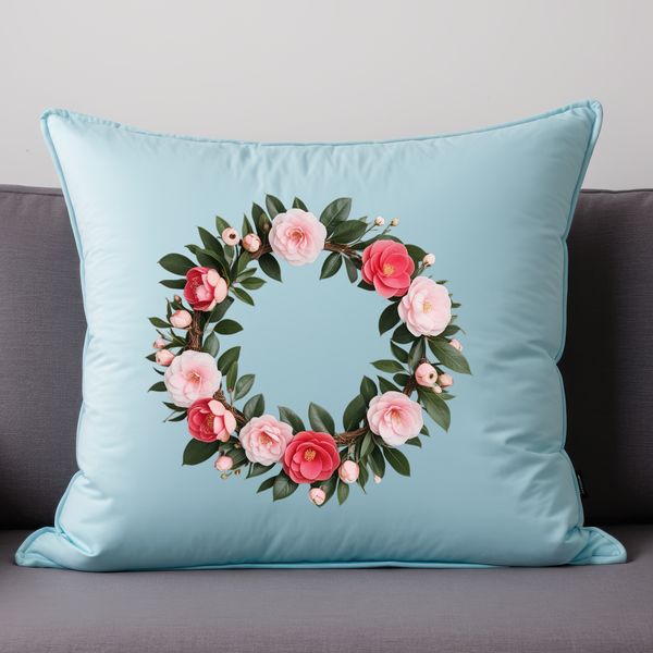 Beautiful Floral Wreath PNG A high resolution floral wreath with clear background, ideal for sublimation printing or DIY crafts.
