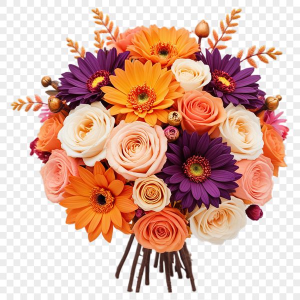 A collection of colorful flowers arranged in a bouquets, suitable for commercial or personal use.