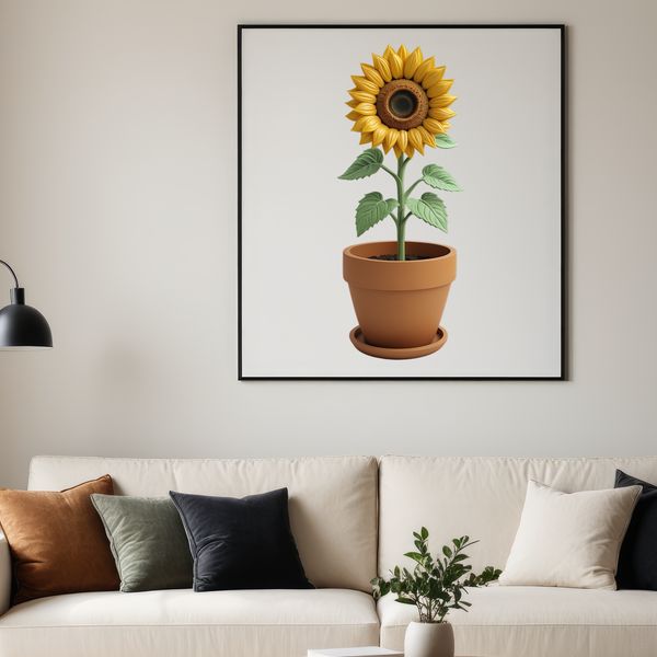 Bright Yellow Sunflower Field Image A high-resolution image of a bright yellow sunflower in full bloom with a clear background.