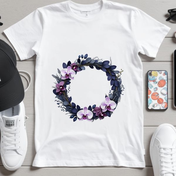 Beautiful Floral Border Image A high-resolution floral wreath with clear background, suitable for sublimation print and commercial or personal use.