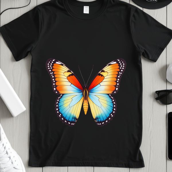 Iridescent Wings Vector Image A colorful insect with iridescent wings and delicate patterns.