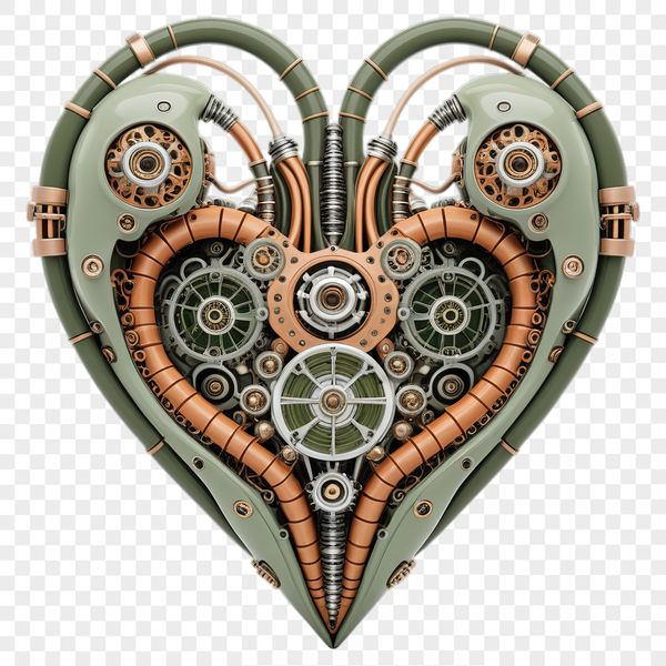 Beautiful Transparent Heart Image for Design Projects A transparent heart icon with a clear background, suitable for commercial or personal use in various design projects.