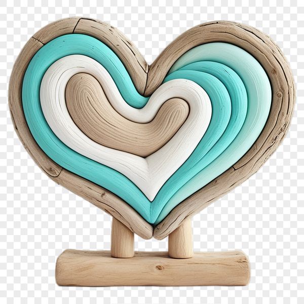 A stylized heart graphic with a clear background, suitable for commercial or personal use.