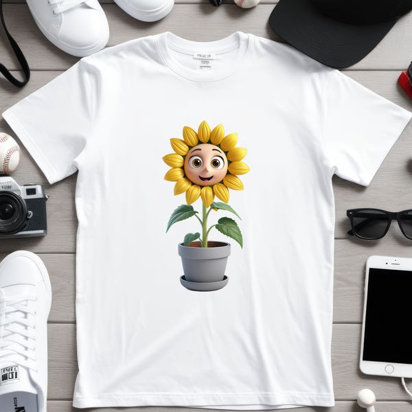 Large Clear Background Sunflower Clip Art A large, high-resolution transparent PNG image of a sunflower in a flower pot.
