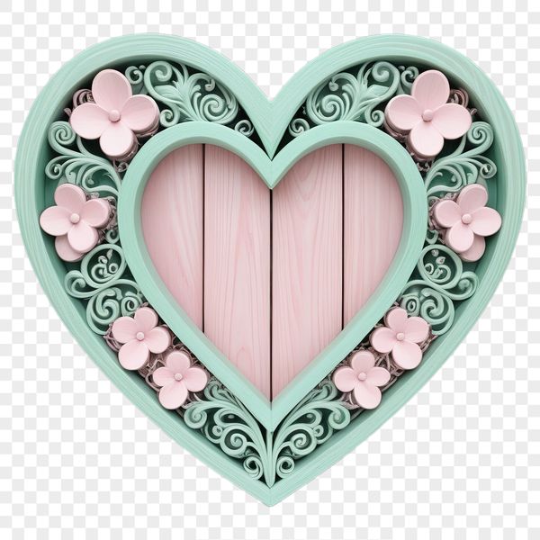 High-resolution vector graphic of a love heart with a clear background.