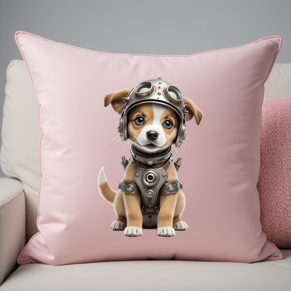 Playful Puppy Portrait in High-Res PNG A high-resolution illustration of a playful dog in a large, transparent PNG format suitable for printing or web use.