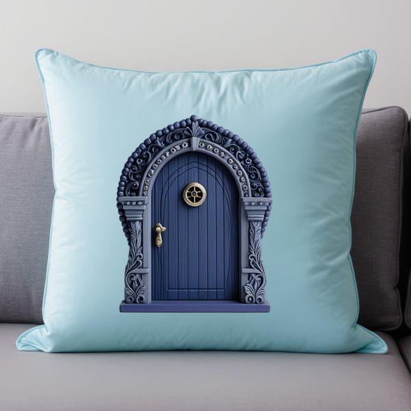 Whimsical Fairy Entryway with Intricate Details A small, whimsical fairy door with intricate details on a transparent background.