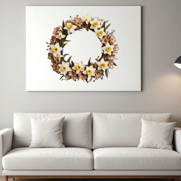 Floral Wreath Design PNG A high-resolution floral wreath with clear background, suitable for commercial or personal use.