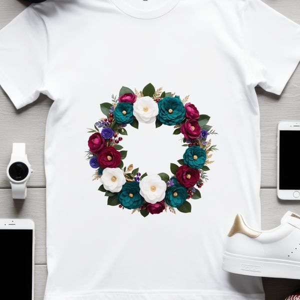 Floral Wreath in High Resolution PNG A floral wreath made with roses and other flowers in high resolution PNG format.