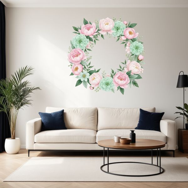 Beautiful Flower Wreath PNG Image A floral wreath created with high-resolution flowers, suitable for commercial or personal use in various designs.
