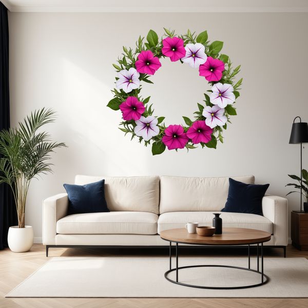 Beautiful Transparent Wreath PNG A high-resolution floral wreath with a clear background in transparent PNG format.