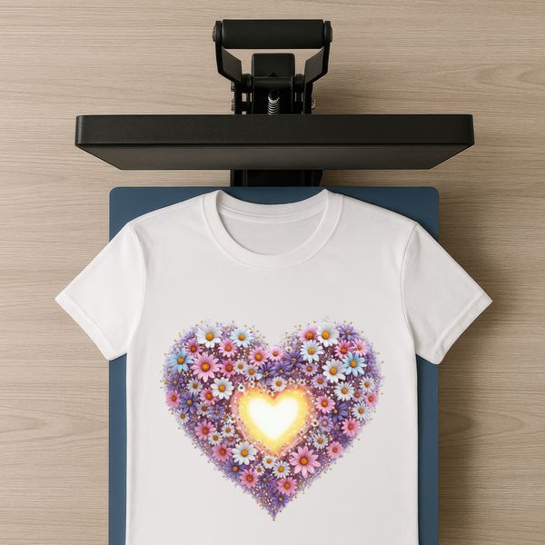 A transparent PNG image of a stylized heart shape with a clear background.