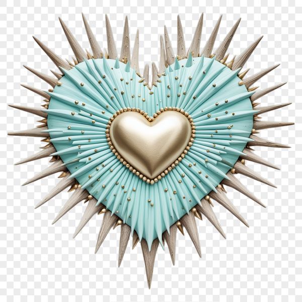 A single transparent love heart icon with a clear background.