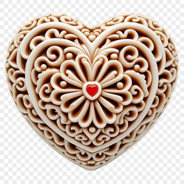 A simple, transparent heart symbol with a clear background, suitable for commercial or personal use.